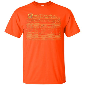 Harry's Schedule Harry Potter Shirt Orange S 