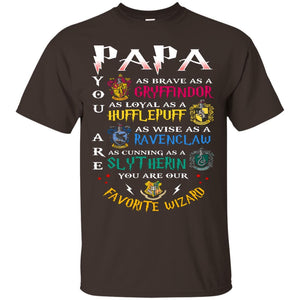 Papa Our  Favorite Wizard Harry Potter Fan T-shirt Dark Chocolate S 