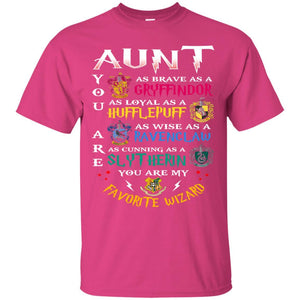 Aunt My Favorite Wizard Harry Potter Fan T-shirt Heliconia S 