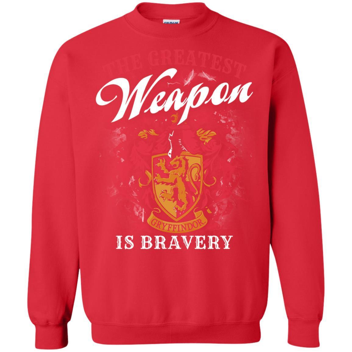 The Greatest Weapon Is Bravery Harry Potter Fan T-shirt Red S 
