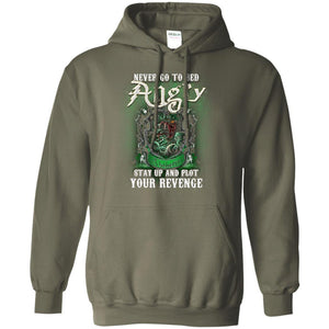 Never Go To Bed Angry Stay Up And Plot Your Revenge Slytherin House Harry Potter Shirt