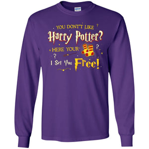 You Don_t Like Harry Potter Here Your I Set You Free Movie T-shirt Purple S 