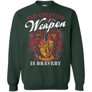 The Greatest Weapon Is Bravery Harry Potter Fan T-shirt Forest Green S 