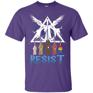 Resist Harry Potter Fan T-shirt Purple S 