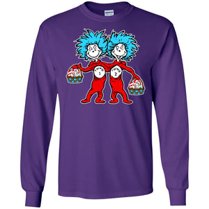 Dr. Seuss Thing 1 Thing 2 Easter Egg T-shirt Purple S 