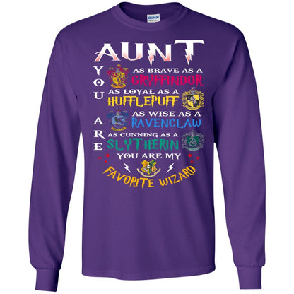 Aunt My Favorite Wizard Harry Potter Fan T-shirt Purple S 