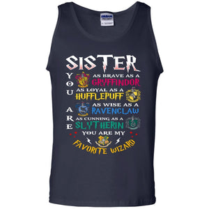 Sister My Favorite Wizard Harry Potter Fan T-shirt Navy S 