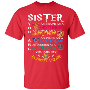 Sister My Favorite Wizard Harry Potter Fan T-shirt Red S 