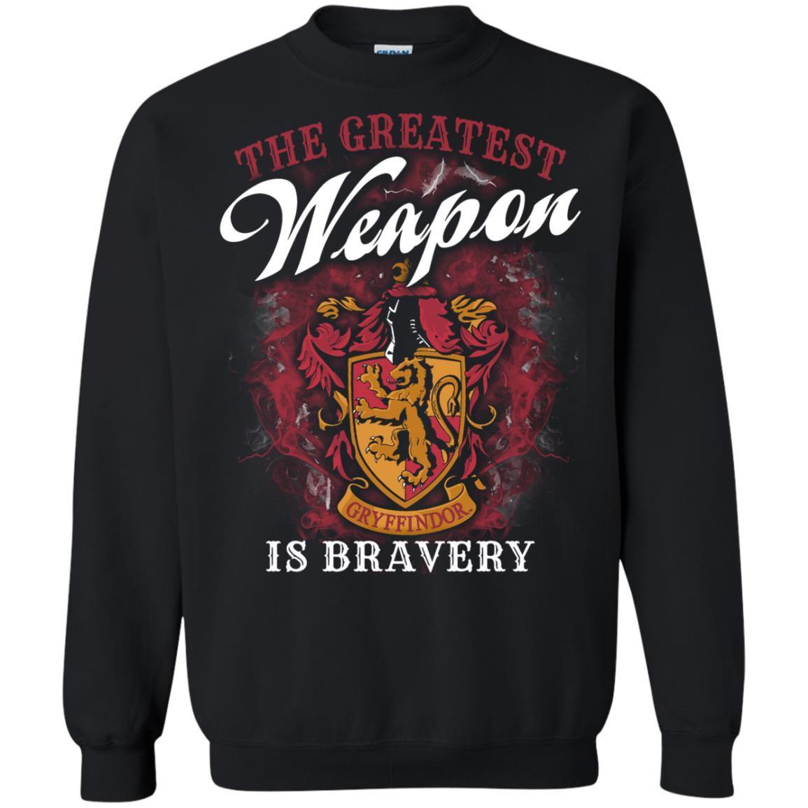 The Greatest Weapon Is Bravery Harry Potter Fan T-shirt Black S 