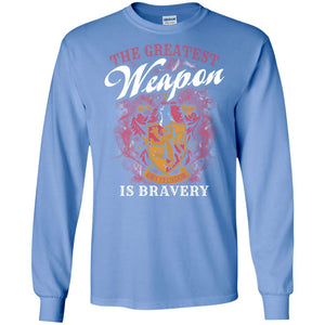 The Greatest Weapon Is Bravery Harry Potter Fan T-shirt Carolina Blue S 
