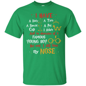 I Have A Diary, A Tiara, A Special Cup, A Pet I Adore And An Obsession Of A Famous Young Boy Harry Potter Fan T-shirt Irish Green S 
