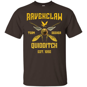 Ravenclaw Quiddith Team Seeker Est 1092 Harry Potter Shirt Dark Chocolate S 