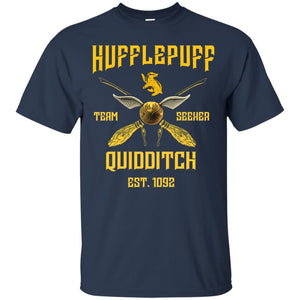 Hufflepuff Quidditch Team Seeker Est 1092 Harry Potter Shirt Navy S 