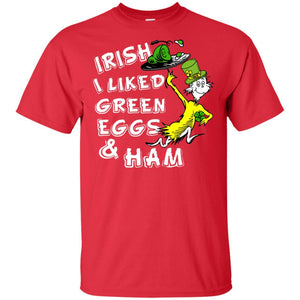 Irish I Liked Green Eggs And Ham T-shirt Red S 