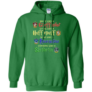 Brave Like A Gryffindor Loyal Like A Hufflepuff Harry Potter Hogwarts Shirt Irish Green S 