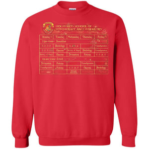 Harry's Schedule Harry Potter Shirt Red S 