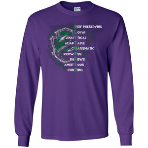 Slytherin House Harry Potter Fan Shirt Purple S 