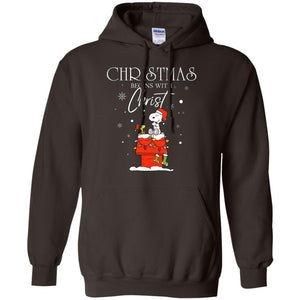Christmas Begins With Christ Shirt Dark Chocolate S 