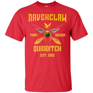 Ravenclaw Quiddith Team Seeker Est 1092 Harry Potter Shirt Red S 