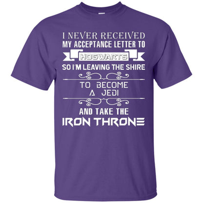 I Never Received My Acceptance Letter To Hogwarts Harry Potter Fan T-shirt Purple S 