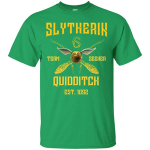 Slytherin Quiddith Team Seeker Est 1092 Harry Potter Shirt Irish Green S 