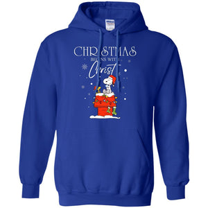 Christmas Begins With Christ Shirt Royal S 
