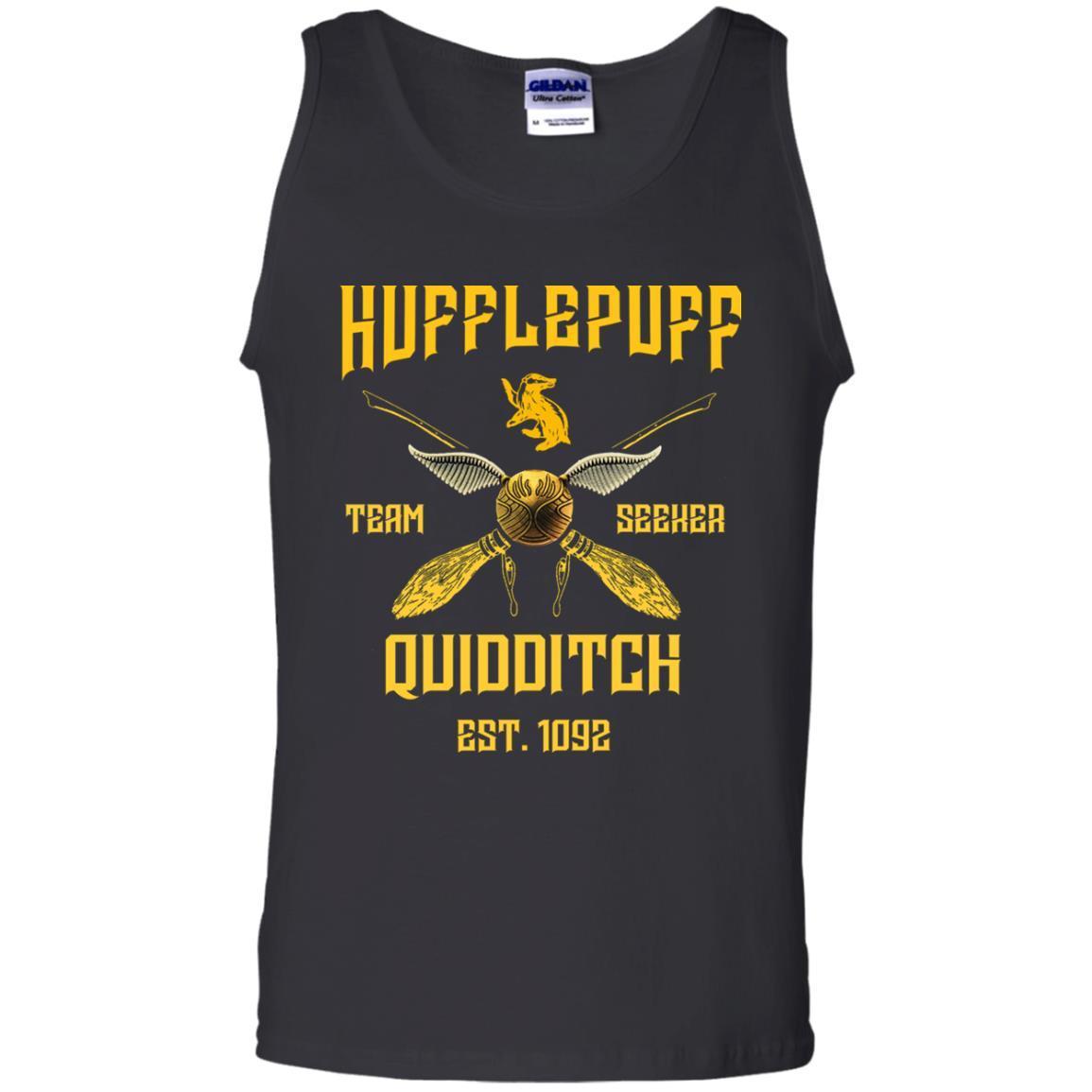 Hufflepuff Quidditch Team Seeker Est 1092 Harry Potter Shirt Black S 