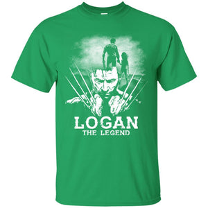 Logan The Legend Wolverine Fan T-shirt Irish Green S 