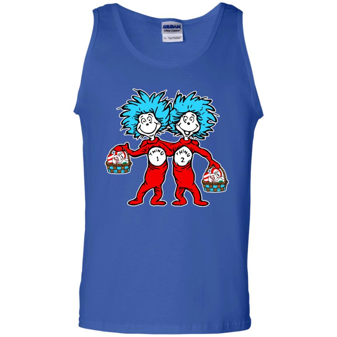 Dr. Seuss Thing 1 Thing 2 Easter Egg T-shirt Royal S 