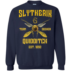 Slytherin Quiddith Team Seeker Est 1092 Harry Potter Shirt Navy S 