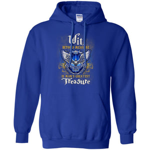 Wit Beyond Measure Is Man's Greatest Treasure Ravenclaw House Harry Potter Fan Shirt Royal S 