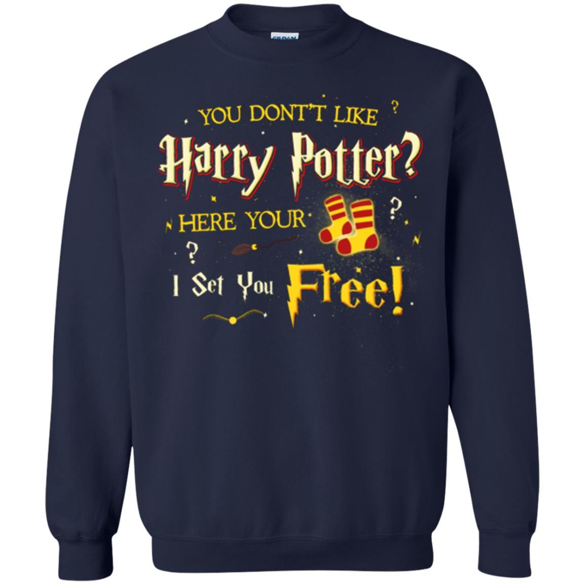 You Don_t Like Harry Potter Here Your I Set You Free Movie T-shirt Navy S 