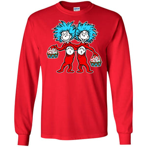 Dr. Seuss Thing 1 Thing 2 Easter Egg T-shirt Red S 