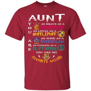 Aunt My Favorite Wizard Harry Potter Fan T-shirt Cardinal S 