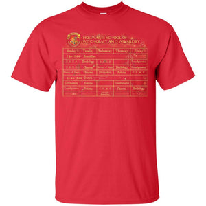 Harry's Schedule Harry Potter Shirt Red S 
