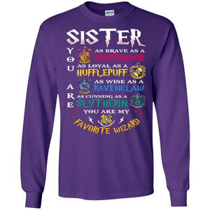 Sister My Favorite Wizard Harry Potter Fan T-shirt Purple S 