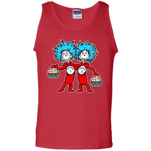 Dr. Seuss Thing 1 Thing 2 Easter Egg T-shirt Red S 