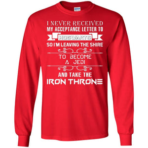 I Never Received My Acceptance Letter To Hogwarts Harry Potter Fan T-shirt Red S 