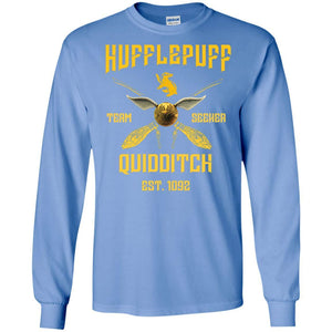 Hufflepuff Quidditch Team Seeker Est 1092 Harry Potter Shirt Carolina Blue S 