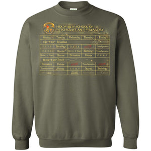Harry's Schedule Harry Potter Shirt Military Green S 
