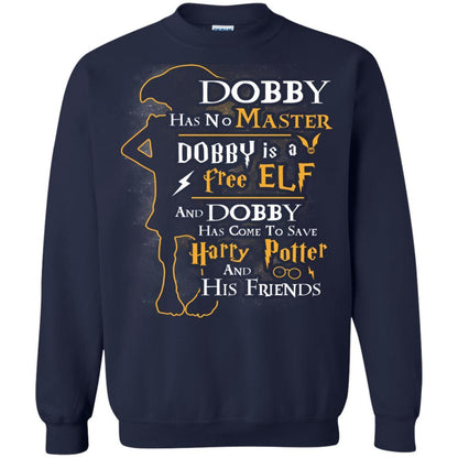 Dobby Has No Master Dobby Is A Free Elf And Dobby Has Come To Save Harry Potter And His Friends Movie Fan T-shirt Navy S 