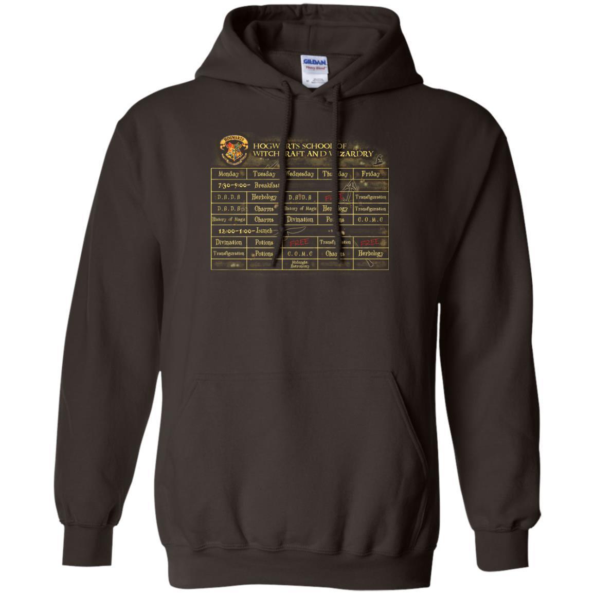 Harry's Schedule Harry Potter Shirt Dark Chocolate S 