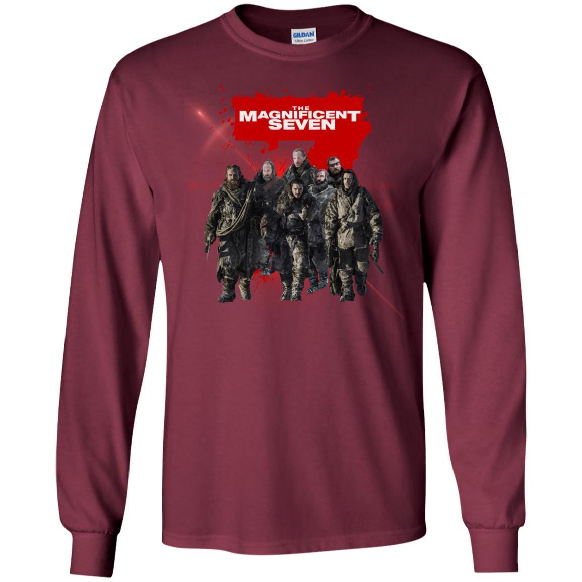 The Magnificent Seven Game Of Thrones Version T-shirt Maroon S 