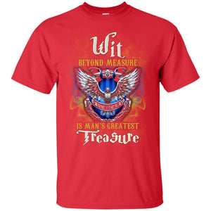 Wit Beyond Measure Is Man's Greatest Treasure Ravenclaw House Harry Potter Fan Shirt Red S 