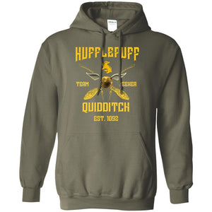 Hufflepuff Quidditch Team Seeker Est 1092 Harry Potter Shirt Military Green S 