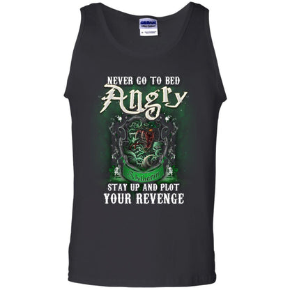 Never Go To Bed Angry Stay Up And Plot Your Revenge Slytherin House Harry Potter Shirt Black S 
