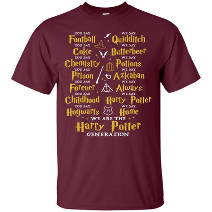 We Are The Harry Potter Generation Movie Fan T-shirt Maroon S 