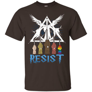 Resist Harry Potter Fan T-shirt Dark Chocolate S 