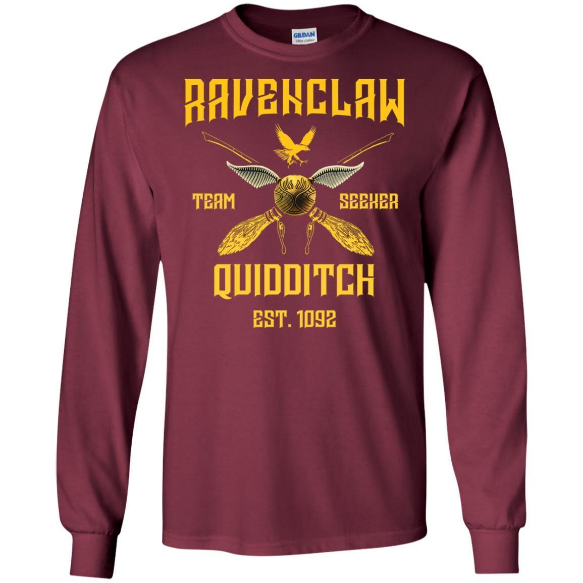 Ravenclaw Quiddith Team Seeker Est 1092 Harry Potter Shirt Maroon S 