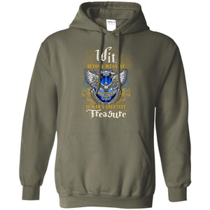 Wit Beyond Measure Is Man's Greatest Treasure Ravenclaw House Harry Potter Fan Shirt Military Green S 